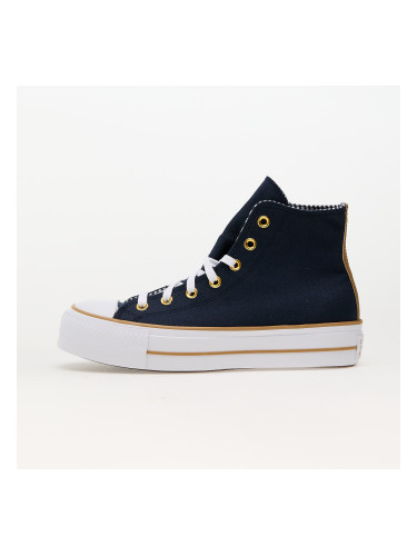 Сникърси Converse Chuck Taylor All Star Lift Platform Herringbone Stripe Obsidian/ White/ Trek Tan EUR 36