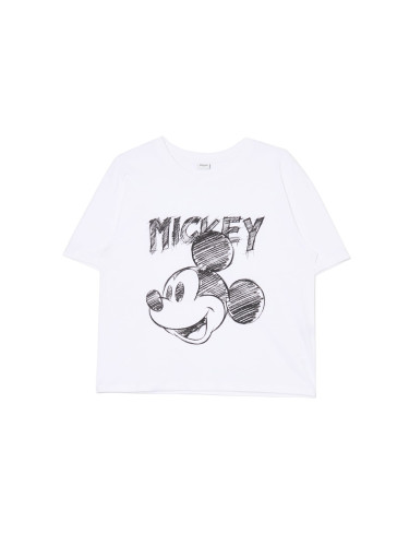 Cropp - Тениска с принт Mickey Mouse - бял