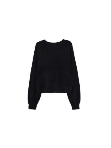 Cropp - Fluffy sweater - черeн