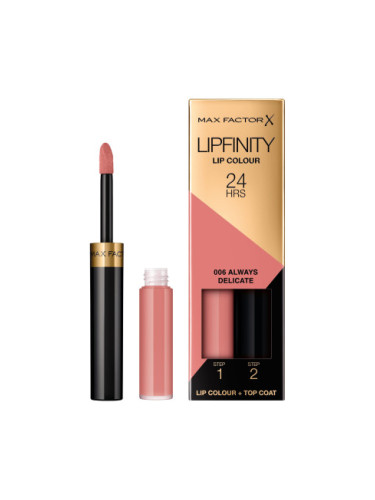 Max Factor Lipfinity 2-Step Long Lasting Lipstick - 006 Always Delicate