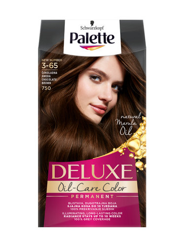 Schwarzkopf Palette боя за коса - Deluxe - 3-65 Chocolate Brown