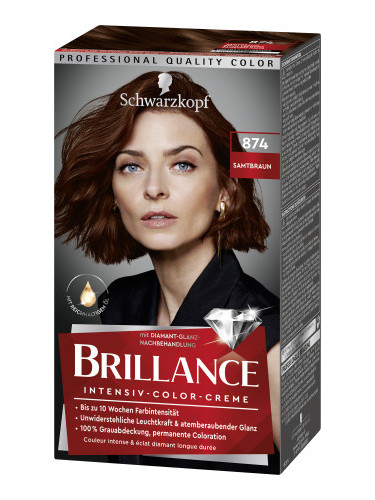 Schwarzkopf Brillance - боя за коса - 874 Velvet Brown