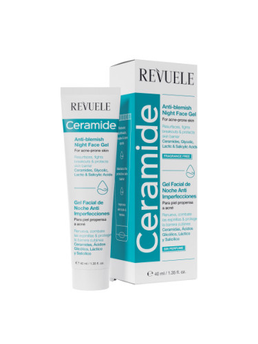 Revuele нощен гел за лице - Ceramide Anti-Blemish Night Face Gel