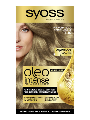 Syoss боя за коса - Oleo Intense Permanent Oil Color - 7-10 Natural Blond