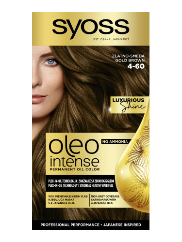 Syoss боя за коса - Oleo Intense Permanent Oil Color - 4-60 Gold Brown