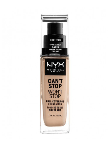 NYX Professional Makeup фон-дьо-тен - Can't Stop Won't Stop Full Coverage Foundation - Light Ivory