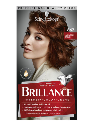 Schwarzkopf Brillance боя за коса - Intensive Color Cream - 867 Autumn Brown