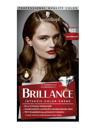 Schwarzkopf Brillance боя за коса - Intensive Color Cream - 862 Natural Brown