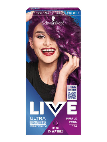 Schwarzkopf боя за коса - Live Ultra Brights Or Pastel - 094 Purple Punk