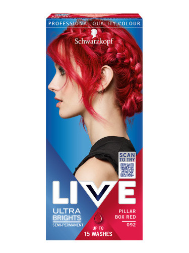 Schwarzkopf боя за коса - Live Ultra Brights Or Pastel - 92 Pillar Box Red