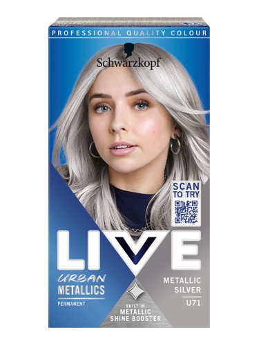 Schwarzkopf боя за коса -  Live Urban Metallics - U71 Metallic Silver