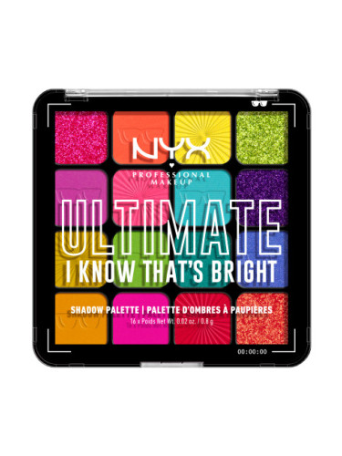 NYX Professional Makeup Ultimate Shadow Palette - I Know That's Bright (USPR04W)