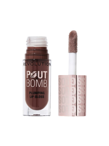 Revolution Pout Bomb Plumping Gloss - Espresso Cool Nude