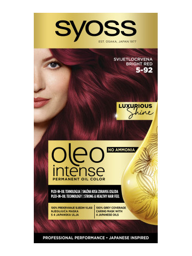 Syoss боя за коса - Oleo Intense Permanent Oil Color - 5-92 Bright Red