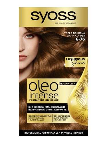 Syoss боя за коса - Oleo Intense Permanent Oil Color - 6-76 Warm Copper