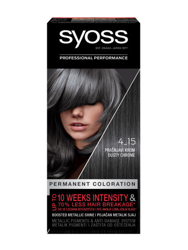 Syoss боя за коса - Permanent Coloration - 4_15 Dusty Chrome