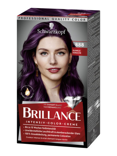 Schwarzkopf Brillance боя за коса - Intensive Color Cream - 888 Dark Cherry