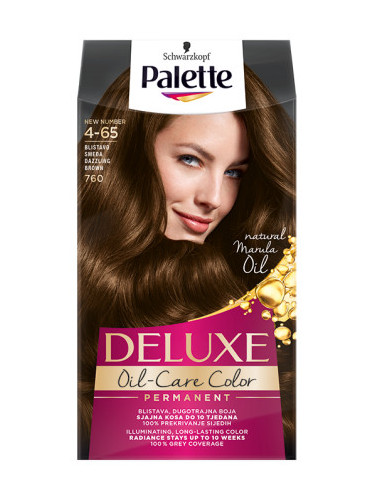 Schwarzkopf Palette боя за коса - Deluxe - 4-65 Dazzling Brown