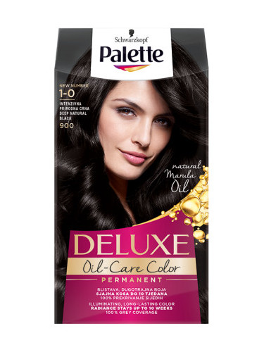 Schwarzkopf Palette боя за коса - Deluxe - 1-0 Deep Natural Black