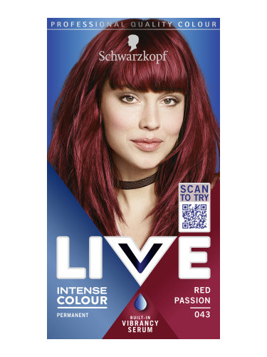 Schwarzkopf боя за коса - Live Intense Colour - 043 Red Passion