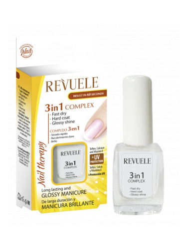 Revuele терапия за нокти - Nail Therapy 3in1 Complex - Fast Dry, Hard Coat & Glossy Shine