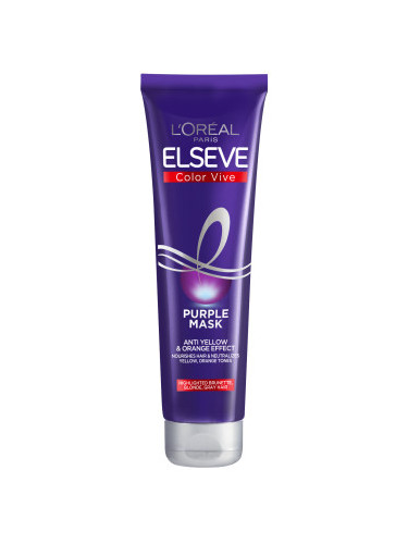 L’Oréal Paris маска за коса за неутрализиране на жълтите нюанси- Elseve Color Vive  Purple Mask