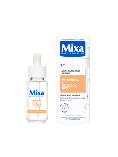 Mixa Anti- Dark Spot серум против тъмни петна за кожа с неравен тен и без блясък  30ml