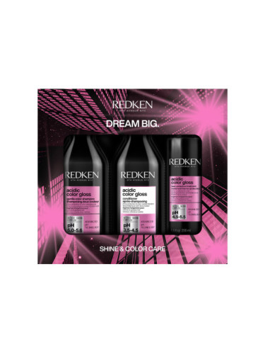 Redken празничен трио комплект - NYC Acidic Color Gloss