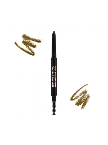 REVOLUTION молив за вежди - Duo Brow Pencil - Brown