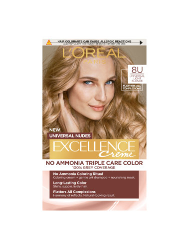 L’Oréal Paris боя за коса - EXCELLENCE Nudes - 8U Universal Light Blonde