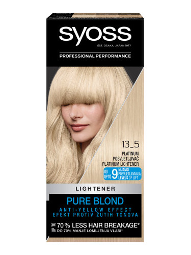 Syoss боя за коса - Permanent Coloration - 13_5 Platinum Lightener