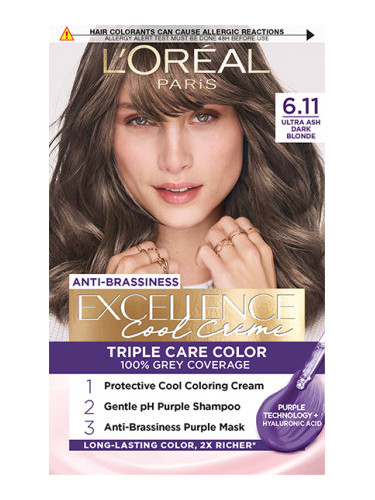 L’Oréal Paris крем за боядисване - EXCELLENCE Cool Cremes - 6.11 Ultra Ash Dark Blonde