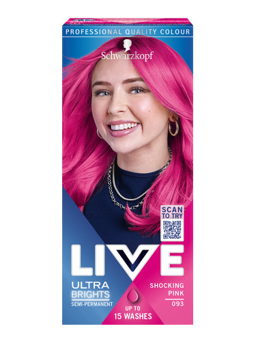 Schwarzkopf боя за коса - Live Ultra Brights Or Pastel - 93 Shocking Pink