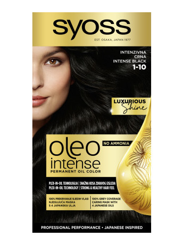 Syoss боя за коса - Oleo Intense Permanent Oil Color - 1-10 Intense Black