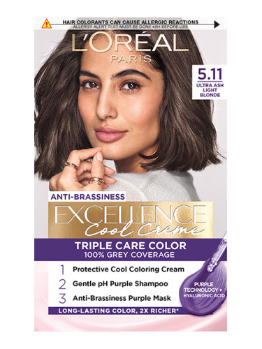 L’Oréal Paris крем за боядисване - EXCELLENCE Cool Cremes - 5.11 Ultra Ash Light Brown