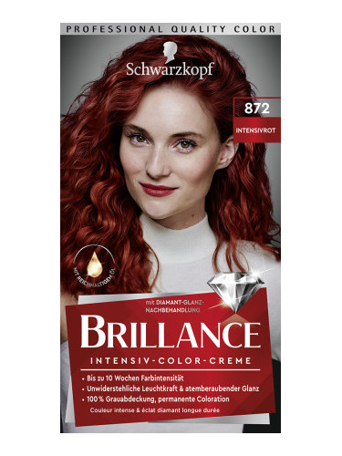 Schwarzkopf Brillance боя за коса - Intensive Color Cream - 872  Intense Red