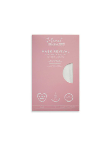 Planet Revolution маска за лице за многократна употреба - Reusable Facial Sheet Masks x2