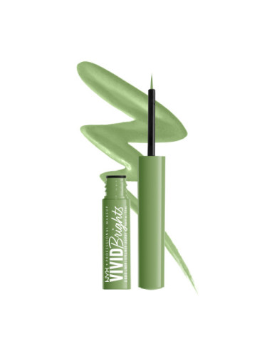 NYX Professional Makeup очна линия - Vivid Brights Colored Liquid Eyeliner - Ghosted Green (VBLL02)