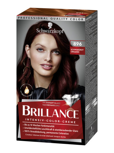 Schwarzkopf Brillance - боя за коса - 896 Black Red Lace