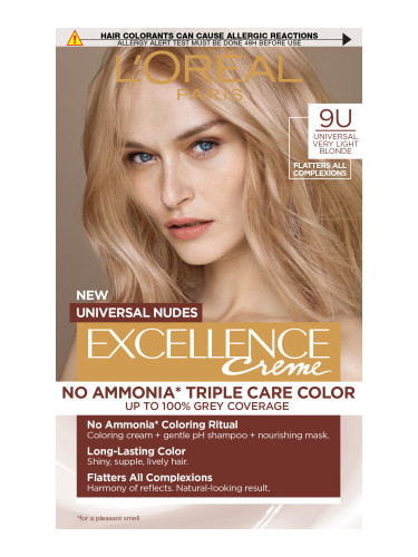 L’Oréal Paris  боя за коса - EXCELLENCE Nudes - 9U Universal Very Light Blonde