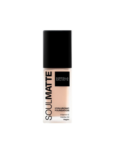 Gabriella Salvete Soulmatte Hyaluronic Foundation Фон дьо тен за жени 30 ml Нюанс 01N Porcelain Neutral