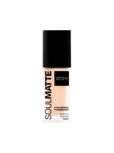 Gabriella Salvete Soulmatte Hyaluronic Foundation Фон дьо тен за жени 30 ml Нюанс 02W Ivory Warm