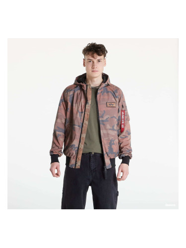 Яке Alpha Industries MA-1 LW Hoode Refl. Camo Brown M