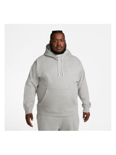 Суитшърт Nike Solo Swoosh Men's Fleece Pullover Hoodie Dk Grey Heather/ White M