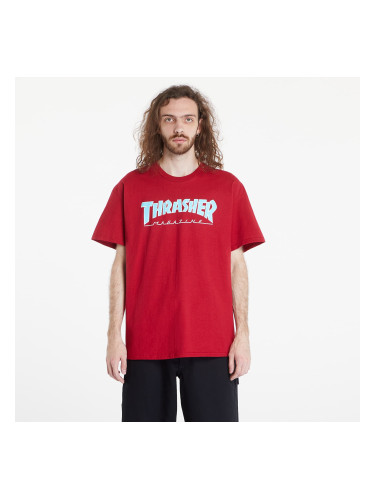 Тениска Thrasher Outlined T-Shirt Cardinal L