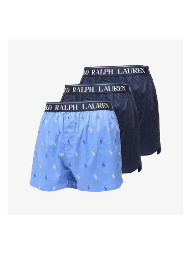 Боксерки Ralph Lauren Stretch Cotton Three Slim Fit Boxers 3-Pack Blue XL