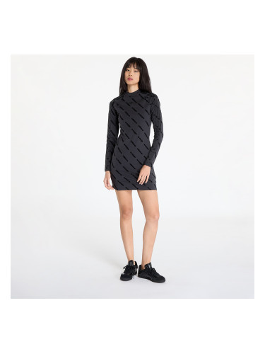 adidas Monogram Bodycon Dress Carbon L