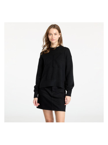 Пуловер Calvin Klein Jeans Intarsia Loose Sweater Black L