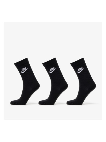 Nike Sportwears Everyday Essential Crew 3-Pack Socks Black/ White M