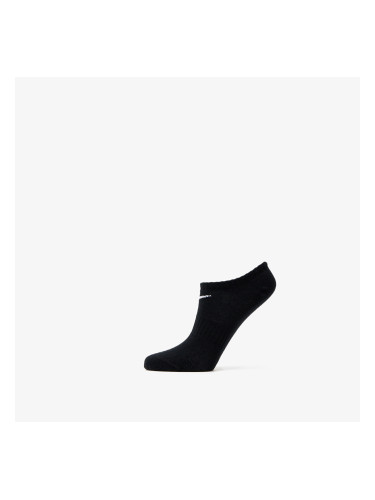 Nike Everyday Cotton Lightweight No Show Socks 3-Pack Black 34-38